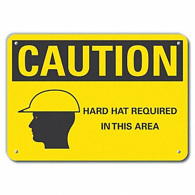Caution Sign 14 W 10 H 0.055 Thick