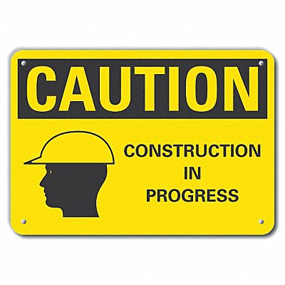 Caution Sign 14 W 10 H 0.055 Thick