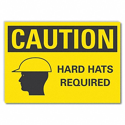 Caution Sign Self-Adhesive Vinyl 5 in H