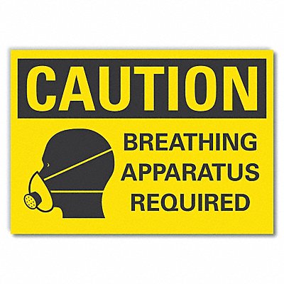 Caution Sign Self-Adhesive Vinyl 5 in H