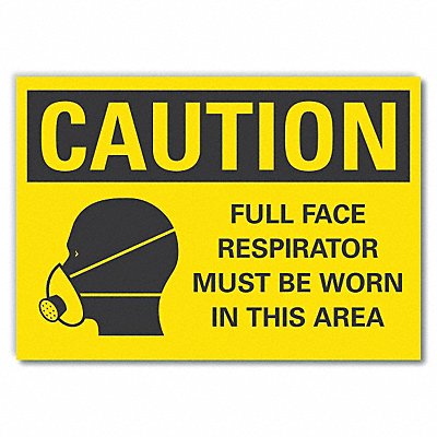 Caution Sign Self-Adhesive Vinyl 5 in H