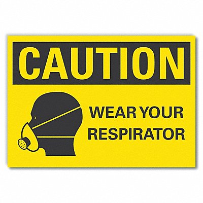 Caution Sign Self-Adhesive Vinyl 7 in H