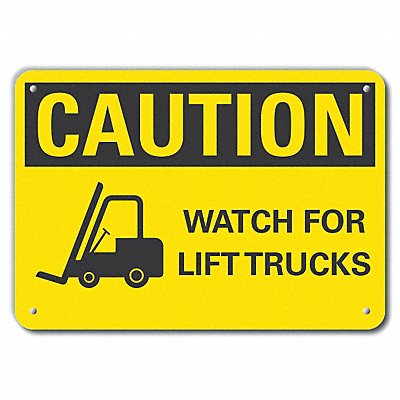 Caution Sign 14 W 10 H 0.055 Thick