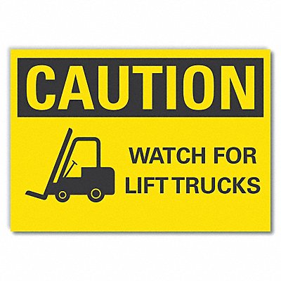 Caution Sign Self-Adhesive Vinyl 5 in H