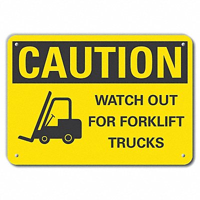 Caution Sign 14 W 10 H 0.055 Thick
