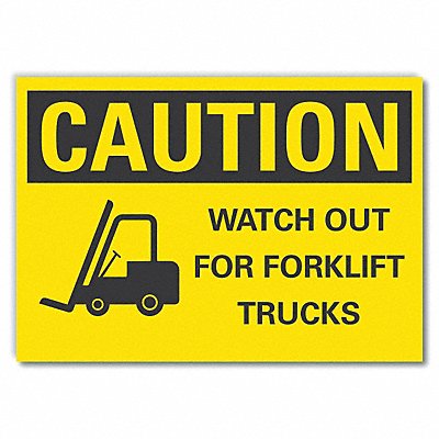Caution Sign Self-Adhesive Vinyl 5 in H