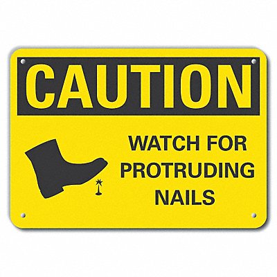 Caution Sign 14 W 10 H 0.055 Thick