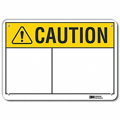 Caution Sign 14 W 10 H 0.055 Thick