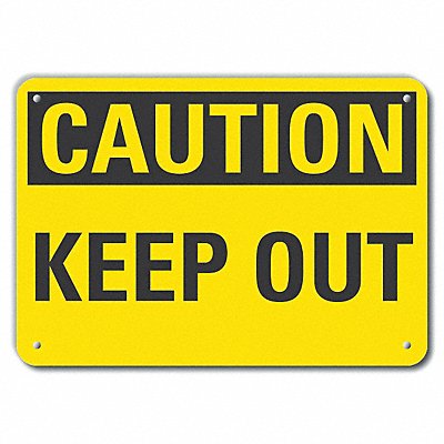 Caution Sign 14 W 10 H 0.055 Thick