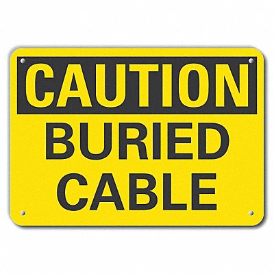 Caution Sign 14 W 10 H 0.055 Thick