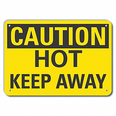 Caution Sign 14 W 10 H 0.055 Thick
