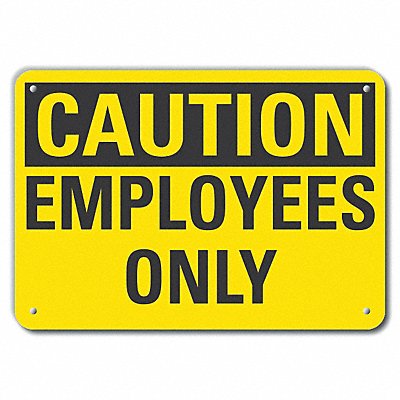 Caution Sign 14 W 10 H 0.055 Thick
