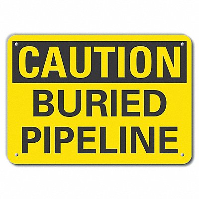 Caution Sign 14 W 10 H 0.055 Thick