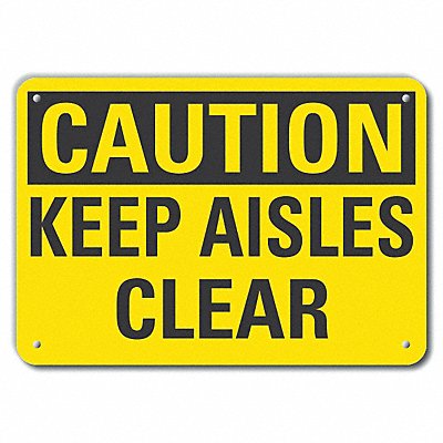 Caution Sign 14 W 10 H 0.055 Thick