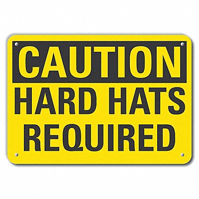 Caution Sign 14 W 10 H 0.055 Thick