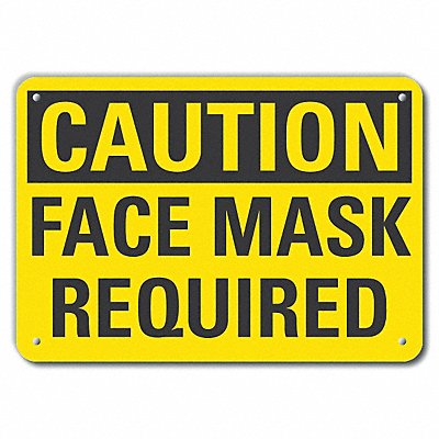 Caution Sign 14 W 10 H 0.055 Thick