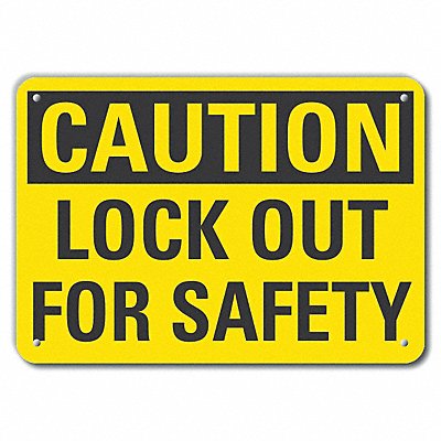 Caution Sign 14 W 10 H 0.055 Thick