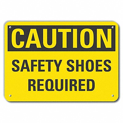 Caution Sign 14 W 10 H 0.055 Thick