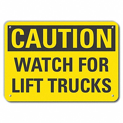 Caution Sign 14 W 10 H 0.055 Thick