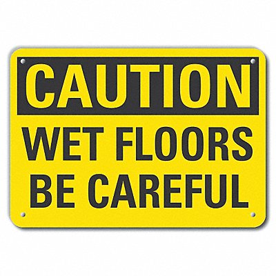 Caution Sign 14 W 10 H 0.055 Thick