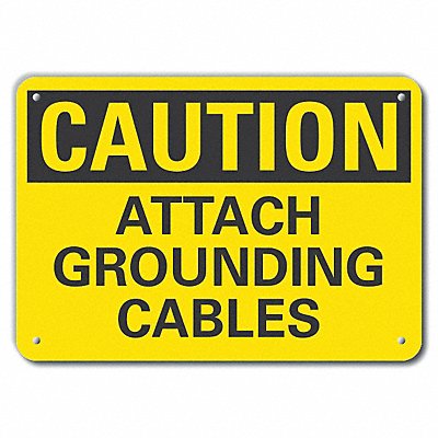 Caution Sign 14 W 10 H 0.055 Thick