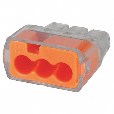 Push-In Connector 3-Port Orange PK250
