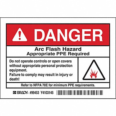 Arc Flash Protection Label PK5