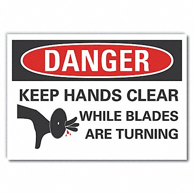 Danger Sign 7 W x 5 H 0.001 Thick