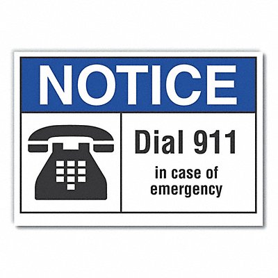 Facility Sign 7 W x 5 H 0.001 Thick