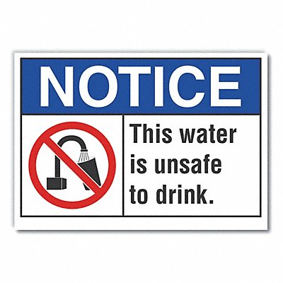 Notice Sign 5 W x 3-1/2 H 0.001 Thick