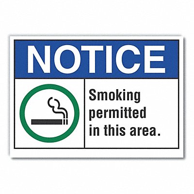 Notice Sign 5 W x 3-1/2 H 0.001 Thick