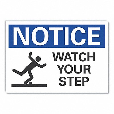 Notice Sign 5 W x 3-1/2 H 0.001 Thick