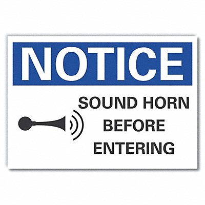 Caution Sign 5 Wx3-1/2 H 0.001 Thick