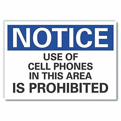 Notice Sign 5 W x 3-1/2 H 0.001 Thick