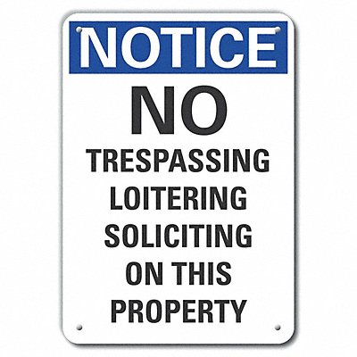 Notice Sign 14 W x 10 H 0.040 Thick