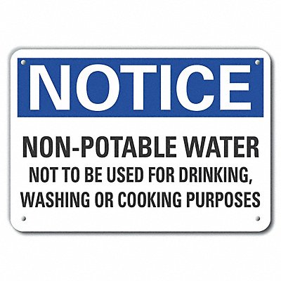 Notice Sign 14 W x 10 H 0.040 Thick