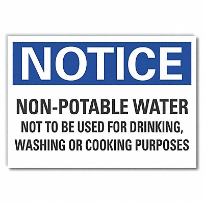 Notice Sign 5 W x 3-1/2 H 0.001 Thick