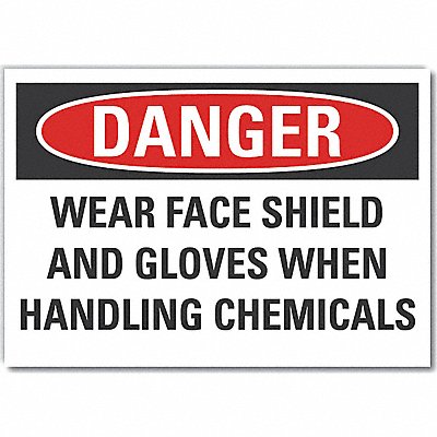 Danger Sign 5 W x 3-1/2 H 0.001 Thick