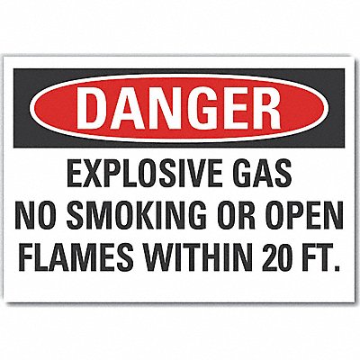 Danger Sign 5 W x 3-1/2 H 0.001 Thick