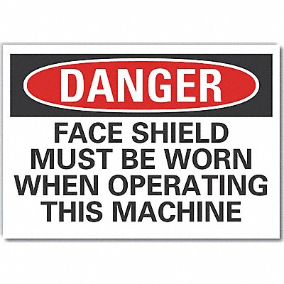 Danger Sign 14 W x 10 H 0.001 Thick