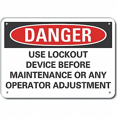Danger Sign 14 W x 10 H 0.040 Thick