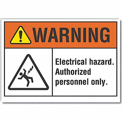 Danger Sign 7 W x 5 H 0.001 Thick