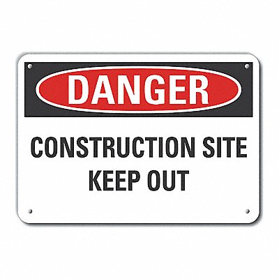 Danger Sign 14 W x 10 H 0.040 Thick