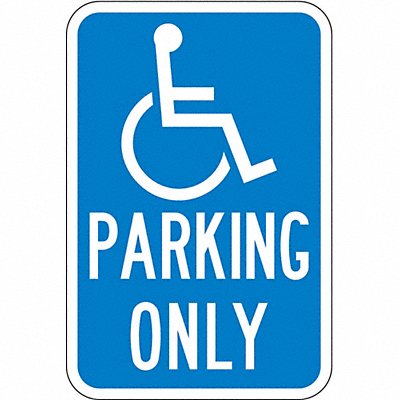 Handicap Parking Sign 18 H 12 W Alum