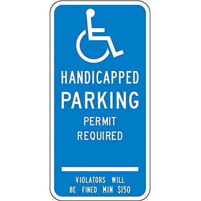Handicap Parking Sign 24 H 12 W Alum