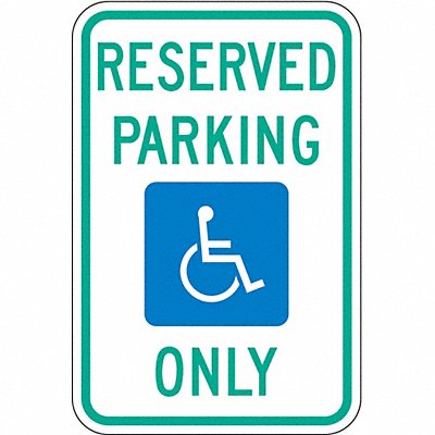 Handicap Parking Sign 18 H 12 W Alum