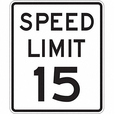 D9758 Traffic Sign 24 H 18 W Aluminum