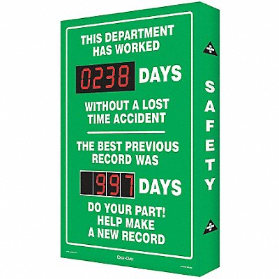 Safety Record Signs 29 x 20In AL ENG
