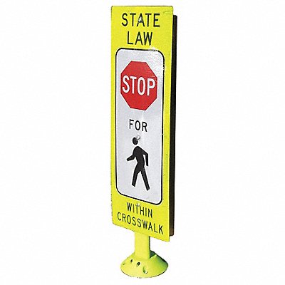 Sign and Fixed Base 42 H 13-1/4 W
