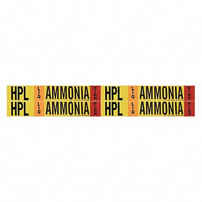 Ammonia Pipe Marker HPL 1 to 2-1/2In